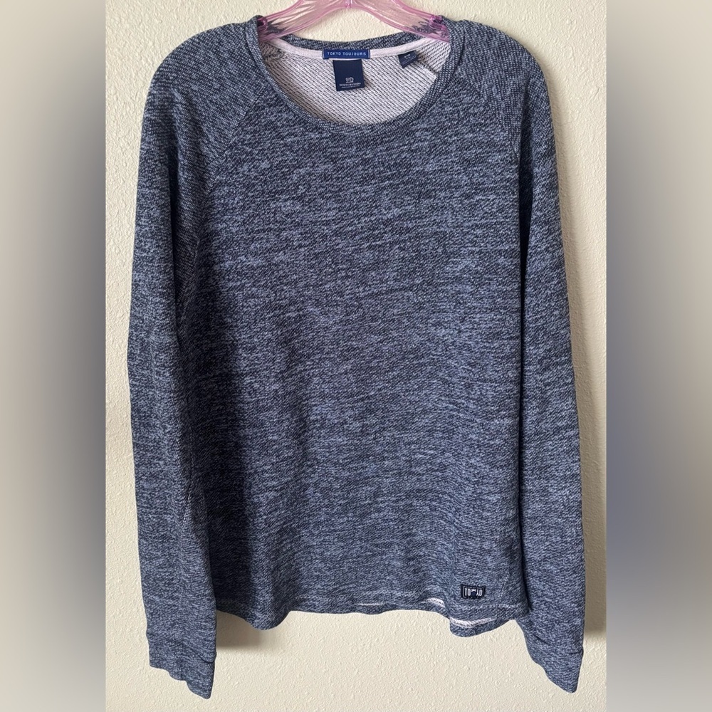 Scotch & Soda Tokyo Toujours Tokyo Cult Navy & Grey CrewNeck Sweat Shirt Size XL